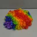 FREE BEAUTY Fluffy Afro Synthetic Clown Wig for Men Women Cosplay Anime Party Christmas Halloween Fancy Funny Wigs (Rainbow)