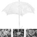 STOBOK Vintage Lace Umbrella, 50x42cm, White, Suitable for Weddings, Parties, Camping, Travel