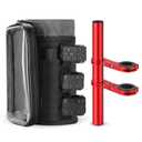 rubertyle Bike Water Bottle Holder with Mount | Fits Motorcycles, Strollers, Scooters, Wheelchairs | Waterproof Phone Bag | Mount Support More Bike Devices | Holds 3.6in Diameter Bottles (1, Black)