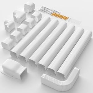 Mini Split Line Set Cover: 3'' 22.5 Ft Decorative Minisplit Lineset Cover Kit, Paintable PVC & PP Universal for Mini Split, Air Conditioner, Central AC, HVAC Heating System Line Protection