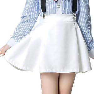 Zoushen White Toddler Skort Pleated A Line Tennis School Uniform Skirts for Girls 2T