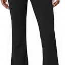 Rapbin Fold Over Flare Leggings for Women Yoga Pants Y2k Lounge Sweatpants Workout Athletic Joggers Slim Fit Bottoms 2026 (Small, Black Gray)