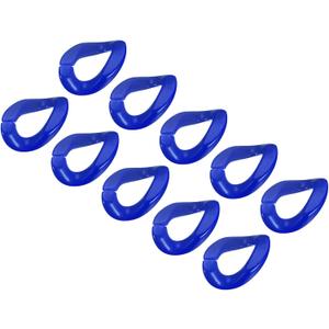uxcell Acrylic Link Rings, 35mm Quick Linking C-Clips Hooks for Purse Bag Chain, DIY Craft Making, Blue 100Pcs
