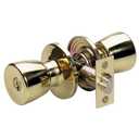 Polished brass Door handles, Tulip Series With Key