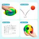 PlayZap 7-Piece Soft Ball Set for Toddlers & Kids - Includes 5” Playground Balls, Soccer, Football & Basketball - Great for Home, Yard, Pool, Classroom & Park for Boys & Girls Easter Gifts