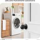 HOSOM 2 Pack Dummy Door Knob Matte Black Dummy Door Knob Single Side Closet Door Knob Set Keyless, Exterior/Interior Door Handle, Individual Non-Turning