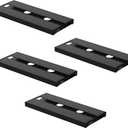 Wine Glass Holder Under Cabinet, 4 Pack Stemware Rack for Kitchen Storage, Easy Install Hanging Glass Organizer for Bar Restaurant（Black）