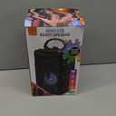 iLive ISB202B ISB202B Portable 8-in. 10-Watt Bluetooth Rechargeable Party/Karaoke Tailgate Speaker with Party Lights and Wired Microphone