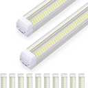 Hcyvord 8FT 120W LED Shop Light, RH-T8-2-V4, 6000-6500K, High-Efficiency SMD 2835, LED Shop Lights for Workshop 8FT, Non - Dimmable Shop Light for Garage, Warehouse, Office, 10 Pack