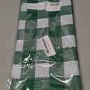 Kesfey 3 Packs Green and White Checkered Tablecloths 54 x 108 Inches Disposable Plastic Gingham Tablecovers Waterproof Rectangle Picnic Party Table Covers for Birthday Party Supplies Christmas