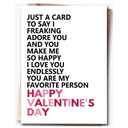 Valentines Day Card for Husband, Valentines Day Cards for Him, Funny Valentines Day Card for Wife & Kids & Boyfriend & Girlfriend, Valentine's Day Decorations, Valentine's Day Gift, Greeting Card, 7in x 5in (Folded), Envelope, 7.5in x 5.5in, 3 Pack