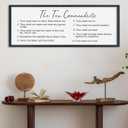 SRSZHIYUE Bible Verse Wall Decor The Ten Commandments Sign 40''15'' Christian Saying Jesus Prayer God for Scripture Home Vintage Living Room Family Wall Art Religious Rustic Catholic (Black)