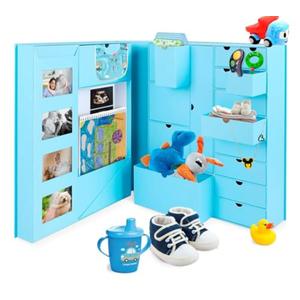Baby Keepsake Box - Baby Memory Box - Baby Boy Girl Keepsake Box Tins Memory Box Pregnancy Baby Bubbs Storage Box Baby First Year Box Library Baby All-in-One Organizer