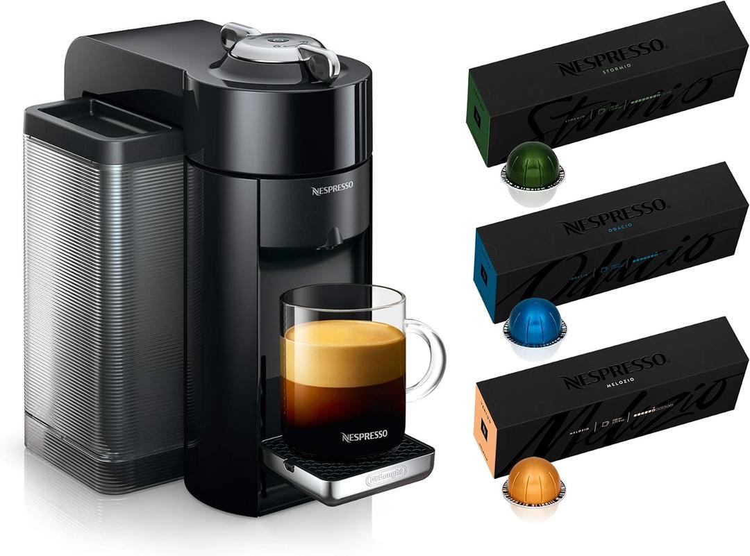 Nespresso Vertuo Coffee and Espresso Maker by De'Longhi, Piano Black