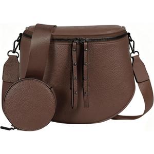 Crossbody Bags for Women, Large Vegan Leather Trendy Bum Bag