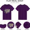 Mardi Gras Shirts for Women: Fat Tuesday Shirt Funny Mask Graphic Tee Carnival Short Sleeve Shirt New Orleans Party Top (Small, Purple-47)