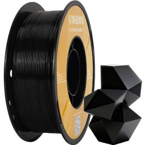 Kingroon High Speed PETG 3D Printer Filament 1.75mm, 3D Printer Rapid Filament for 30-600mm/s Hyper Printing Filament, Dimensional Accuracy +/- 0.03 mm, 1kg Plastic Spool(2.2lbs) (Black)