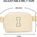 Gitus Birthday Gifts for 8 9 10 11 12 13 Year Old Girls Personalized Fanny Pack Crossbody Bags with Initial Letter Patch Belt Bag for Teen Girls Cute Trendy Stuff Travel Essentials (Beige-I)