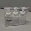 Foaming Soap Dispenser 15oz/450ml Clear Empty Foam Soap Dispensers, Square Refillable Plastic Foaming Hand Soap Dispenser Soap Pump for Liquid Soap, Shampoo, Body Wash(4 Pack)