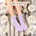 Geyoga 3 Pairs Fuzzy Socks for Women Happy Birthday Gifts Soft Fluffy Cozy No Shed Slipper Sock Thick Warm Sleeping Sock (Pastel)