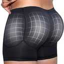 Men Butt Padded Underwear Shapewear Tummy Control Butt Enhancing Underwear with Removable Padded Black, Size: L