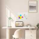 White 16.5 x 12.6 inch Cork Board, self-Adhesive Bulletin Board (with Adhesive Backing) with pushpins, Cork Boards for Walls can be Used to Stick Notes, schedules, Office and Home, Vision Board