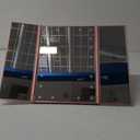 deweisn Dresser Mount Tri-Fold Lighted Vanity Mirror with 21 LED Lights, Touch Screen and 3X/2X/1X Magnification, Two Power Supply Modes Make Up Mirror,Travel Mirror