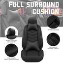 Car Seat Covers for Honda Civic 2000-2025, Stylish Sport Seat Cover, Premium Nappa Leather Car Seat Cover. Automobile Seat Covers Sets.(Luxury 5 Seats/Pure Black)