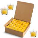 Candle Charisma Bulk 72 Citronella Scented Votive - Yellow Color 10-Hour Extended Burn Time (Glass Holders not Included)