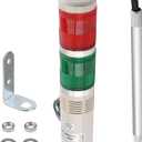 Othmro Industrial Signal Light Column LED Alarm Round Tower Light Indicator Continuous Light Warning Light Red Green DB 90db 24V 3W 1PCS