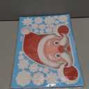 10 x 465 PCS 10 Sheet Double-Sided Christmas Window Clings, Christmas Snowflake Window Clings Stickers for Glass, Xmas Holiday Santa Claus Reindeer Snowflake Decals for Party