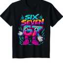 Funny Meme 67 Six Seven 6 7 Italian Brainrot Youth Boys Kids T-Shirt Size 4T