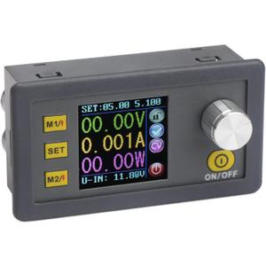 DROK DC Buck Converter Adjustable Color LCD Display, 6-55V to 0-50V 5A Step Down Converter Voltage Regulator Power Supply