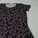 LARACE Plus Size Tops for Womens Summer Clothes Short Sleeve Shirts Casual V Neck Tunic Asymmetrical Blouses (4X, Black40pinkflower)