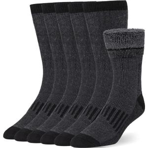 Merino Wool Socks for Men Women Winter Thermal Socks Warm Thick Cozy 3 Pairs (Medium-Large)