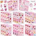 24 Sheets Valentine Stickers for Kids - 8 Diverse Valentines Love Stickers Designs - Valentine's Day Party Favors Crafts Gifts & Decorations Activities Supplies