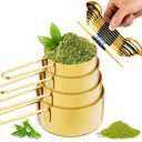 13pcs Gold Stainless Steel Measuring Cups and Spoons Set, Including 8 Double-Sided Magnetic Measuring Spoons Set & 1 Leveler, 4 Metal Measuring Cups, Kitchen Accessories for Cooking & Baking