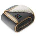 Luciphia Waterproof Pet Blanket, Liquid Pee Proof Dog Blanket for Sofa Bed Couch, Reversible Sherpa Fleece Furniture Protector Cover for Small Medium Large Dogs Cats, Grey+Beige Medium（57" x 40"）