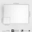 Bumusty Large Cork Board Alternative-48 x 36" Felt Bulletin Board Tiles, with 30 Pushpins, 70 Adhesive Tabs, Fine-Stripe 12-Pack, Cork Boards for Office Push Pin Board Felt Board-Milky White