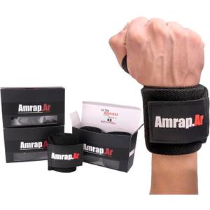 Weight Lifting Wrist Wraps for Weightlifting, Gym, Workout, Sports, Crossfit | Wrist Straps for Weightlifting Strong & Shock-absorbing | Ideal Gift for Men and Women | 18-inches Long (Total Black)
