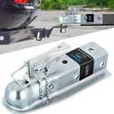 Nilight Straight Trailer Coupler with Security Latch&Chain for 2-Inch Hitch Ball, 2-1/2 Inch Channel,3500 LBS,Heavy Duty Trailler Tongue Coupler for Station Wagon, Truck, Bolted & Welded Installation