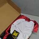 Halloween Hugh Hefner Costume Red Silky Robe Jacket & Pajama Pants Captain Costume Set with Hat Sunglasses Pipe Pin (X-Large)