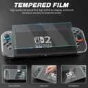 FUNDIARY Clear Skins for Nintendo Switch 2 Shell PC Hard Case Protector Switch 2 Transparent Protective Cover Accessories with Screen Protector and 8 Thumb Caps - Not Easy to Fall Off