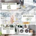 WTHYGB Office Chair Mat for Hardwood Floor Abstract Washable Desk Throw Rug for Rolling Chair Non-Slip Computer Chair Protector 36x60 (Blue Yellow)