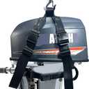 Outboard Motor Hoist Harness, for 2 HP to 30 HP Outboard Engine, High Strength Lift Straps, Universal Outboard Motor Tote Suitable for Most Outboard Engine Models