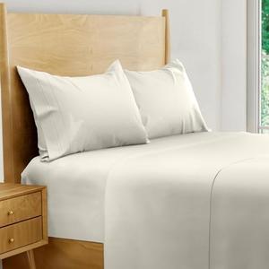BAMPURE Luxury Series Queen Sheet Set - 100% Pure Viscose derived from Bamboo Sheets Queen Size - Super Soft Queen Cooling Sheets for Hot Sleepers - Up to 16’’ Deep Pocket Queen Sheets (Ivory)