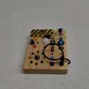 Joyreal Montessori Busy Board Wooden Sensory Toys for Toddler with LED Light Up Switch, Baby Fidget Board Travel Toys for 18+ Months, Boys Girls Birthday, Medium