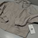 Women's Fleeced Performance Jacket - Full-Zip Stand-Up Collar, Warm Fleece for Winter Daily Wear (Beige, L)