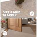 Color&Geometry Thin Indoor Entrance Mats for Home, 17"X29.5" Indoor Mats for Entryway Non Slip Rubber Backed, Dirt Trapper Door Rugs for Entryway Indoor Washable, Dark Khaki (Rolled-up NO Creases)