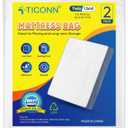 TICONN 2PK Plastic Mattress Bag for Moving Storage, Waterproof Mattress Protector Cover, Heavy-Duty Mattress Moving Supplies (1.5 mil, Twin)